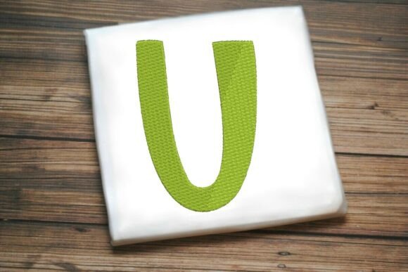 Alphabet Letter U Embroidery Design for Holiday Crafts
