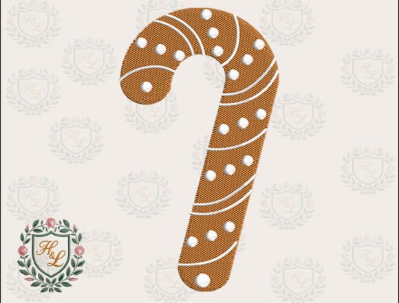 Gingerbread Candy Cane Embroidery Files