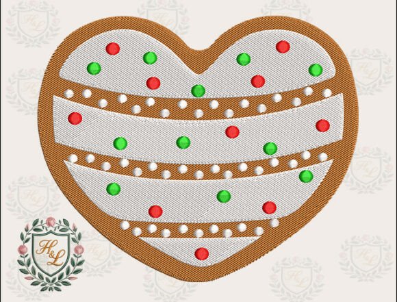 Gingerbread Cookie Heart Embroidery File: A Festive Business Design Review
