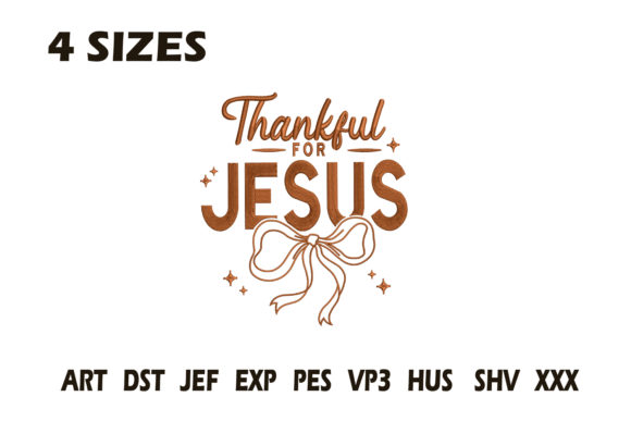 Thankful for Jesus Faith Embroidery